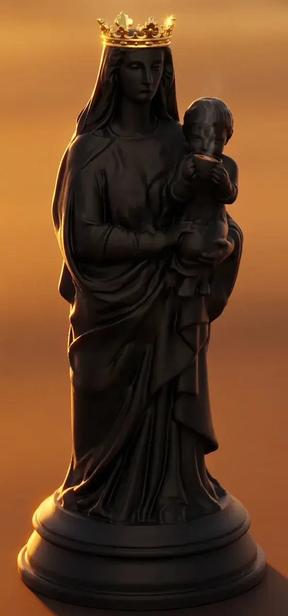 Statue La Bonne Café - Figurine bébé qui boit son café | Cadeau amateur de café, fabriquée à Marseille 1