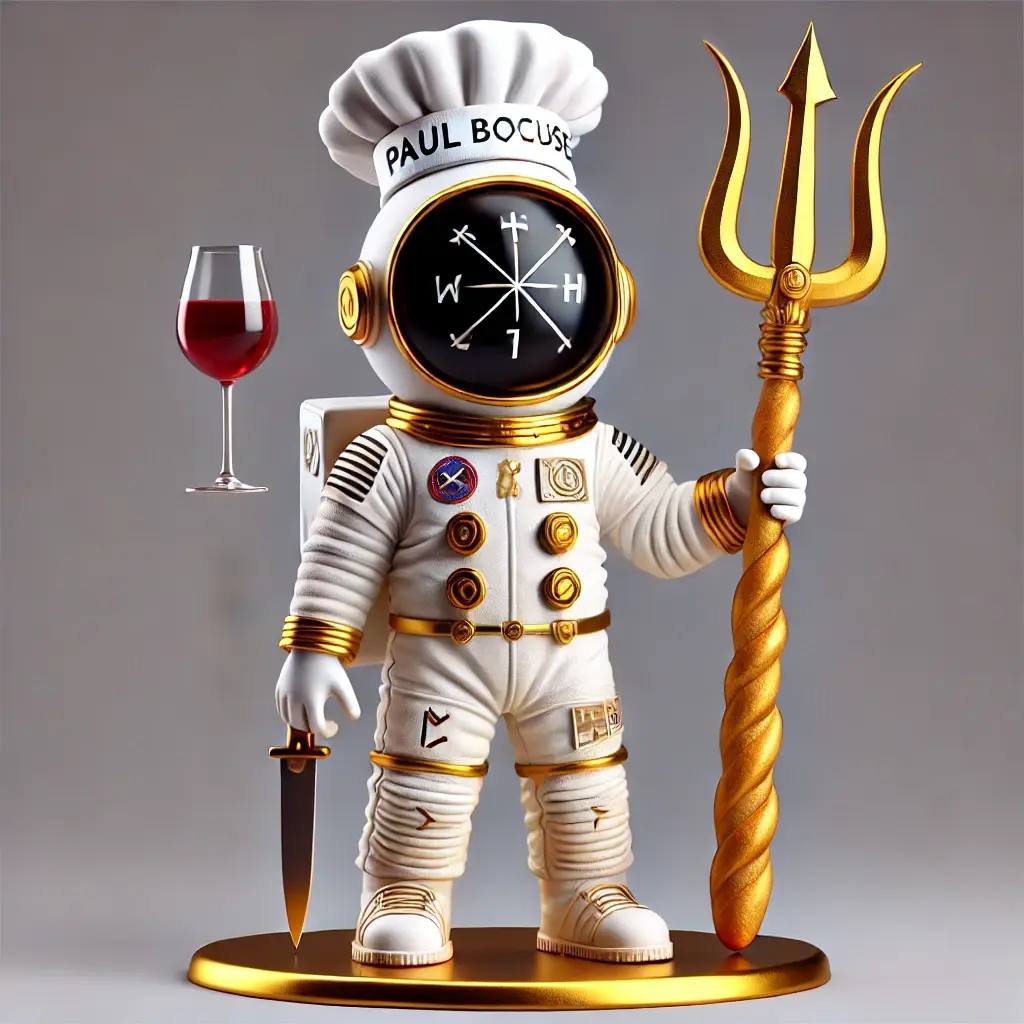Chef with wine